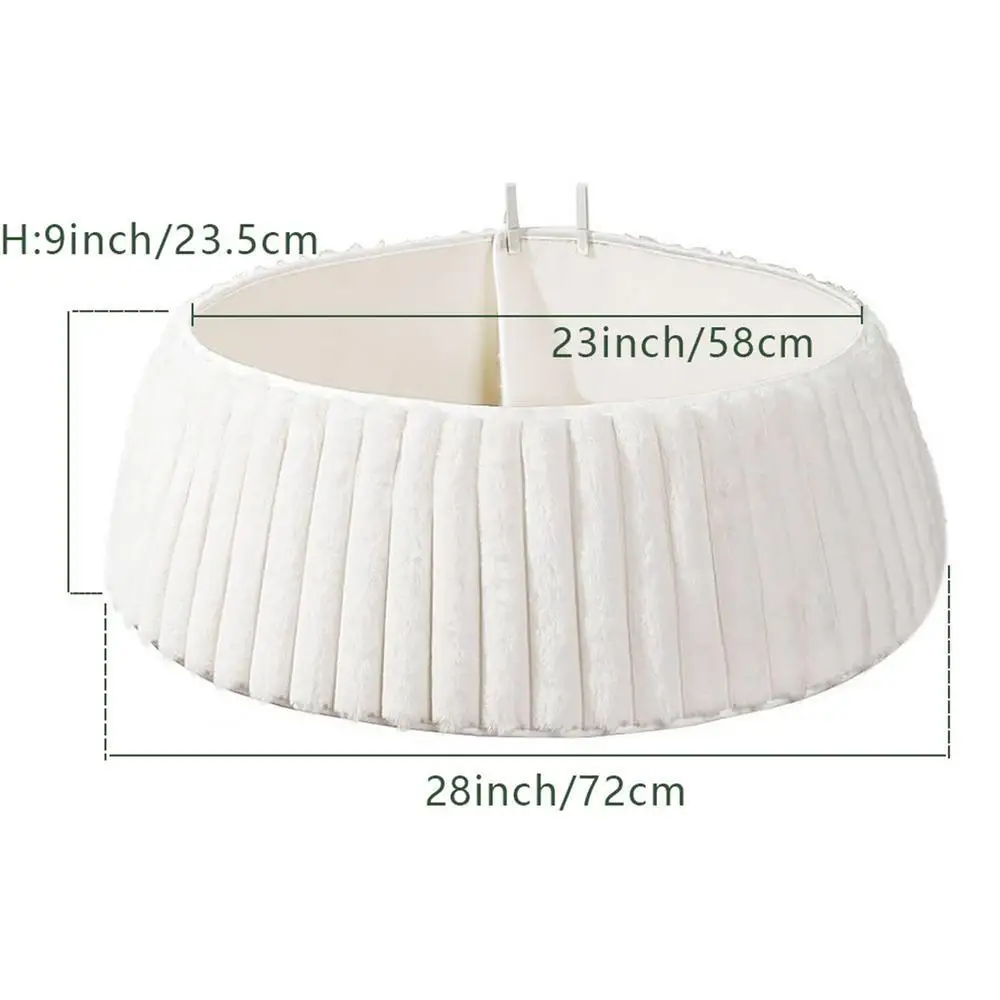 

Деревенская белая плюшевая подставка для елки