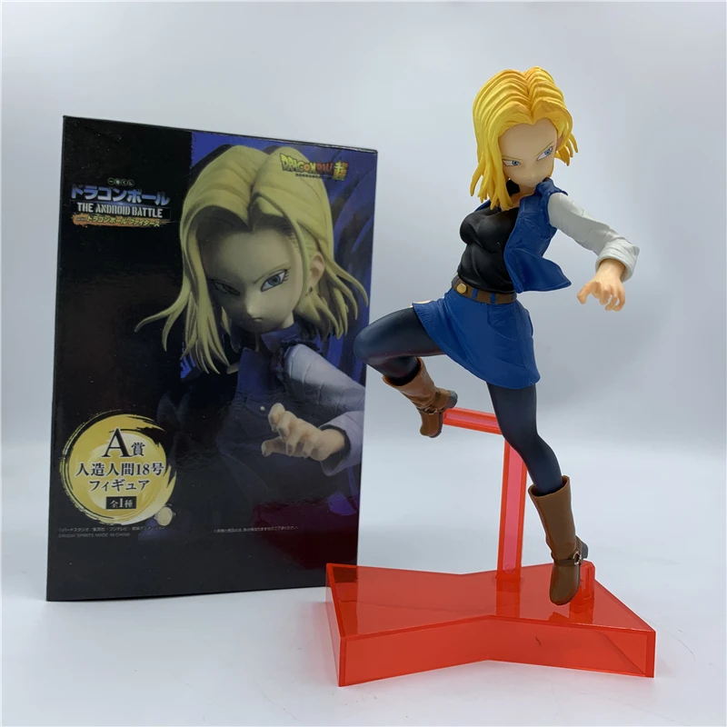 Фигурка Dragon Ball Z № 18 на базе Android. Экшн-фигурка из ПВХ аниме DBZ лазурь Гоку Вегета