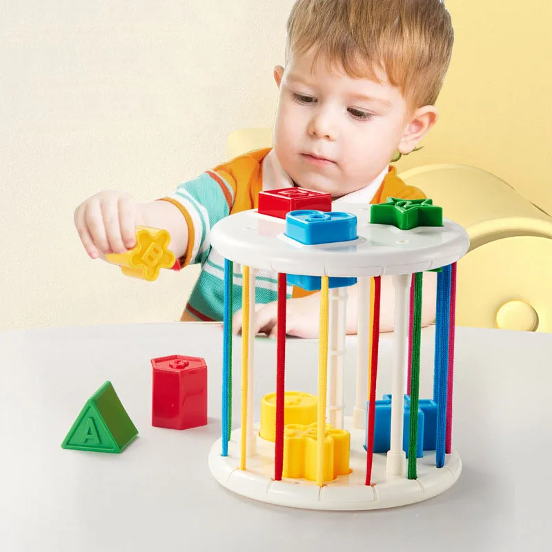 

Colorful Shape Blocks Sorting Toys Montessori Educational BabyToys Cube Sensory Game Motor Skill Tactile 0 12 Months Gift