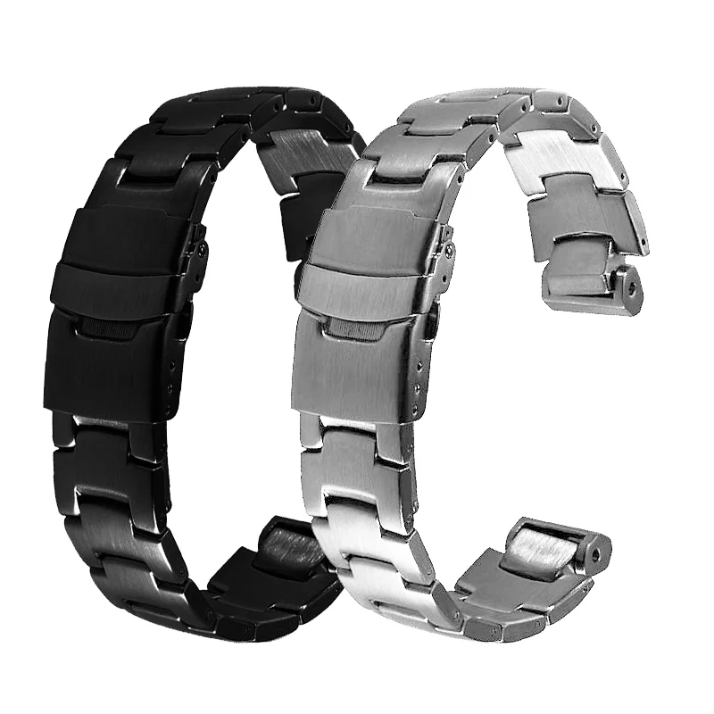 Ремешок из нержавеющей стали для Casio PROTREK PRW-3000 3100 6000 6100, мужской спортивный Сменный ремень с складной пряжкой, 16 мм (art.: 3920beefae30f) - 3920beefae30f