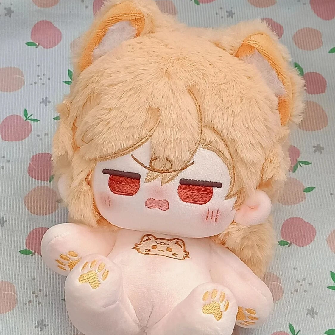 

Game Genshin Impact Kaveh 20cm Kawaii Animal Ear Soft Plush Cotton Doll Body Dress Up Change Clothes Plushie Cosplay Gift