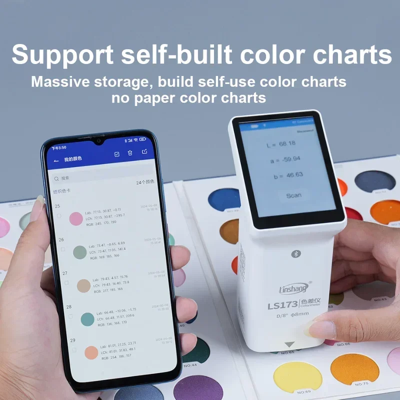 Фото Колориметр Colorimeter Color Meter LS173 D/8 ° Профессиональный портативный колориметр с анализатором цвета сенсорных экранов для автомобильной краски №3