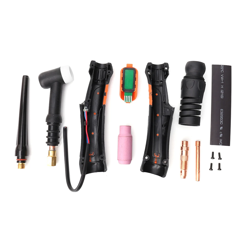 

2-150A Welding Torch Ergonomic Handle Electrode Clamp Ceramic Nozzle Set Tool Portable Single Switch Welder Accessory