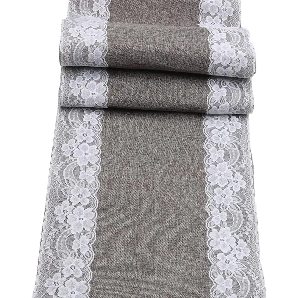 

1 Pcs Lace Table Runner Washable Reusable Rustic Tablecloth For Wedding Chriatmas Party Table Decoration