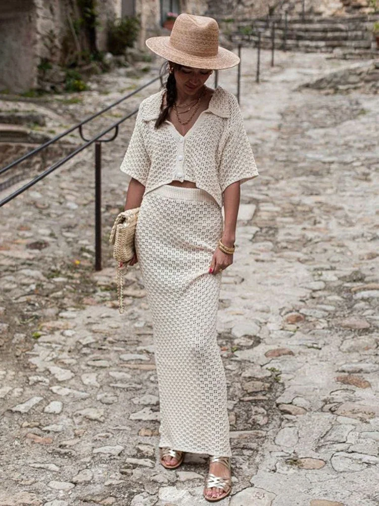 2024 Сексуальная Вязаная пляжная одежда купальник накидки открытый лацканы