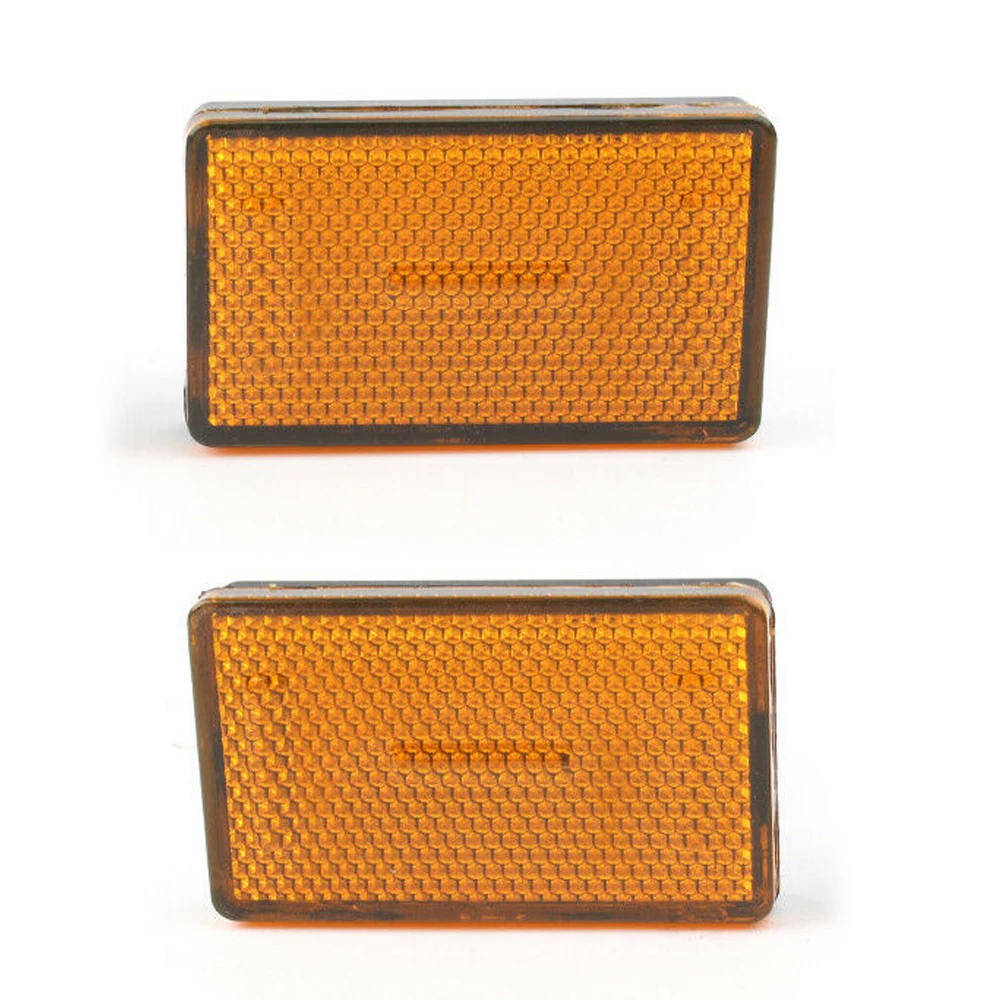 

Brand New Front Fork Leg Reflectors Yellow 62.5mm*37mm Auto Accessories