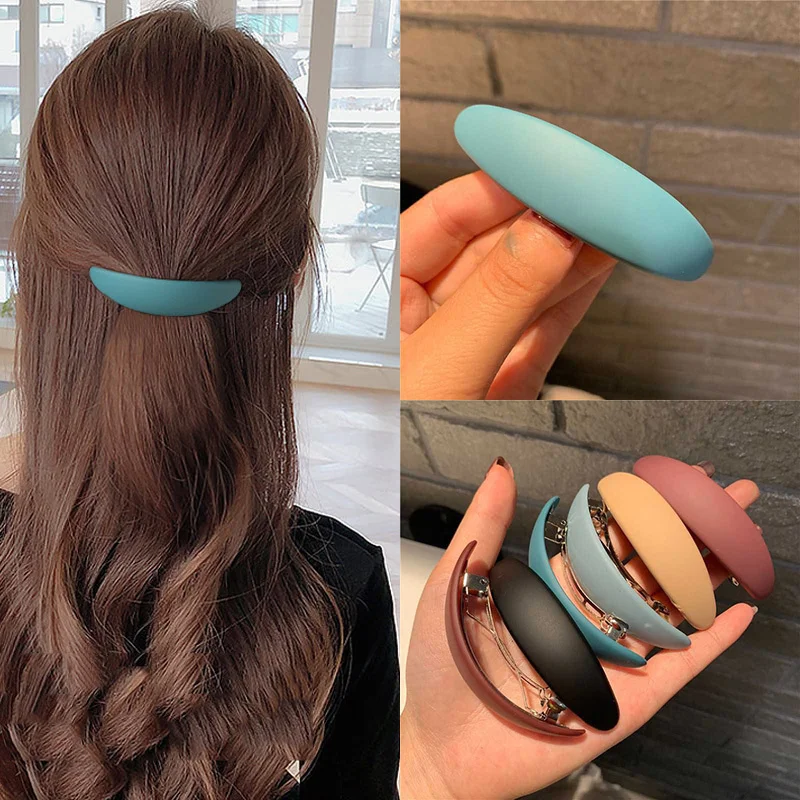 

Fashion Elegant Matte Geometric Hair Clips Elegant Women Barrettes Hairpins Ponytail Holder Hairgrips Headwear Hair Accessories