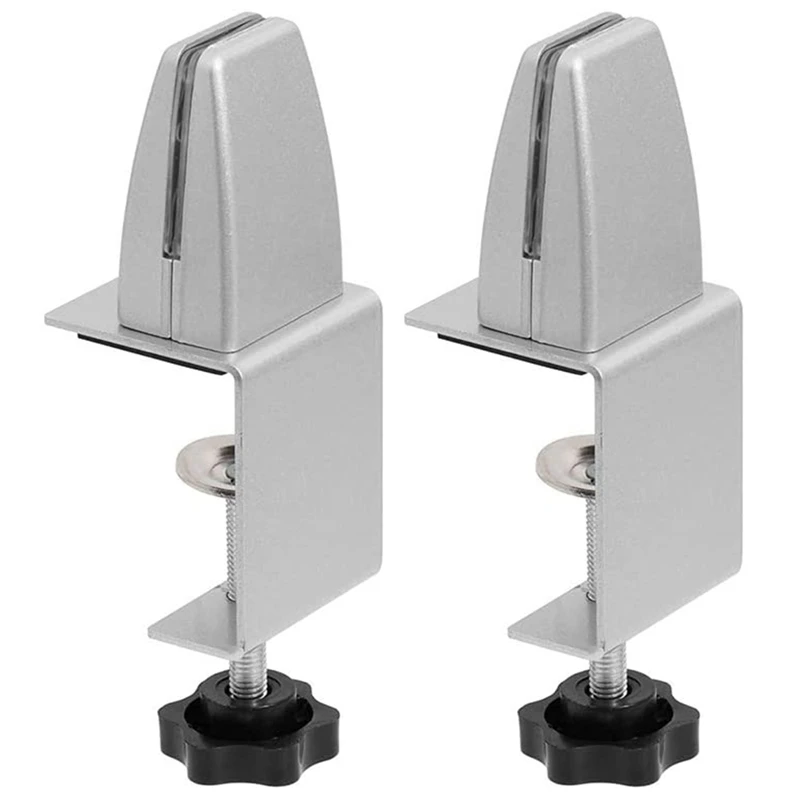 

2Pcs Sneeze Guard Clamp Bracket Desk Partition Clamp For 1/8Inch To 1Inch Thick Acrylic Panels Adjustable C Shape Clamp