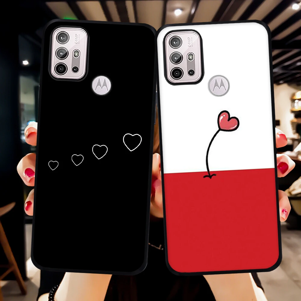 

Love Heart Case for Motorola Moto G30 G20 E20 E30 G50 5G G60S G60 G100 G8 G9 E7 E6 Power Plus Play G10 Soft Silicone Cover