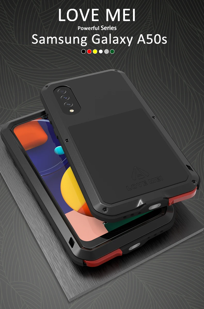 Love Mei Shock Dirt Proof Water Resistant Metal Armor Cover Phone Case For Samsung Galaxy A34 A54 A53 A32 A72 A71 A42 A51 A50s