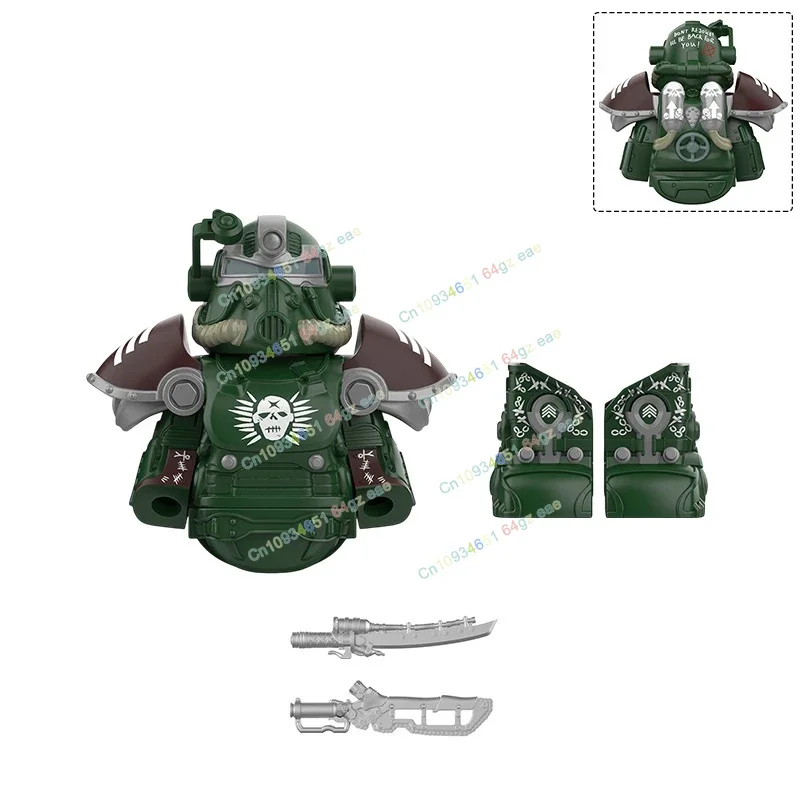 Фото MOC Game Armor Солдаты Кирпичи Сборка Строительные блоки Оружие Аксессуары Фигурки Дети для игрушек Подарки W1352 W1353 W1354 №5