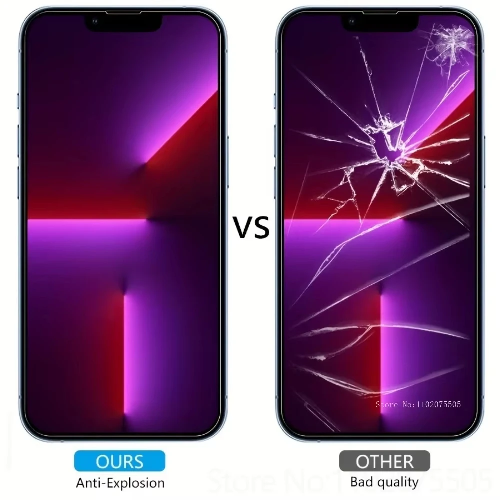 Фото 3 шт. HD защитных стекол для экрана iPhone 17 18 Pro Max 16 14 15 Pro Max 12 13 Mini 11 Air 16e Plus XS XR X 6 7 8 Plus №3