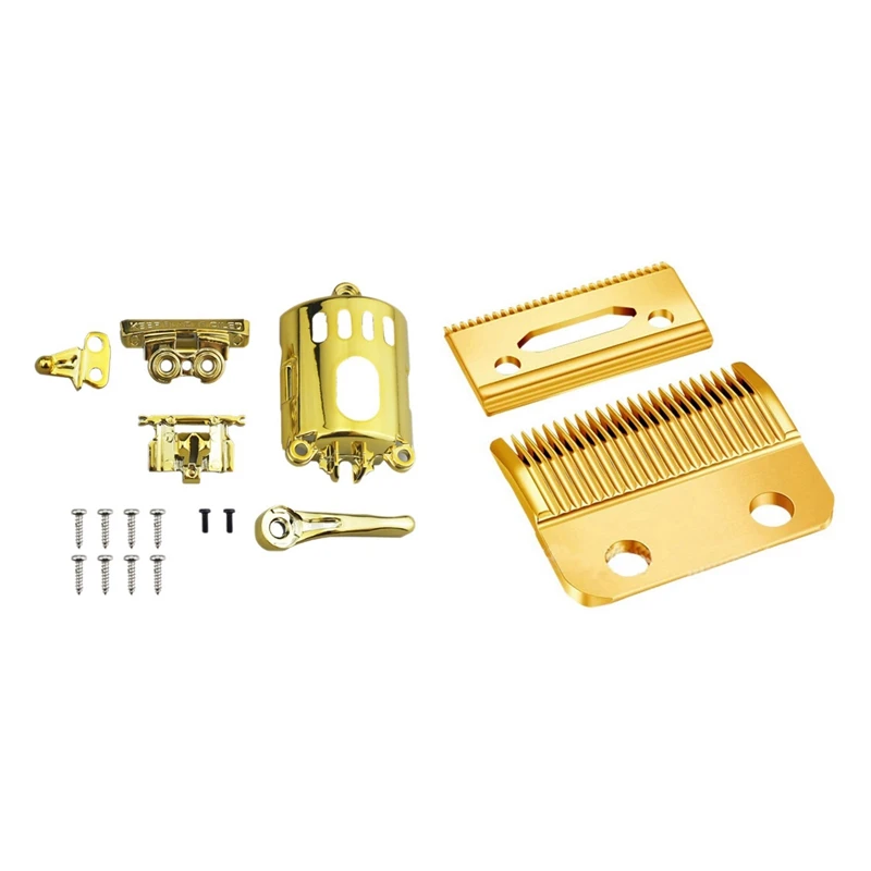 

Clipper Shell Hair Clipper Cover For Wahl 8148 Kit With 1Set Adjustable Clippers Blades 2 Hole For Wahl Clipper Blade