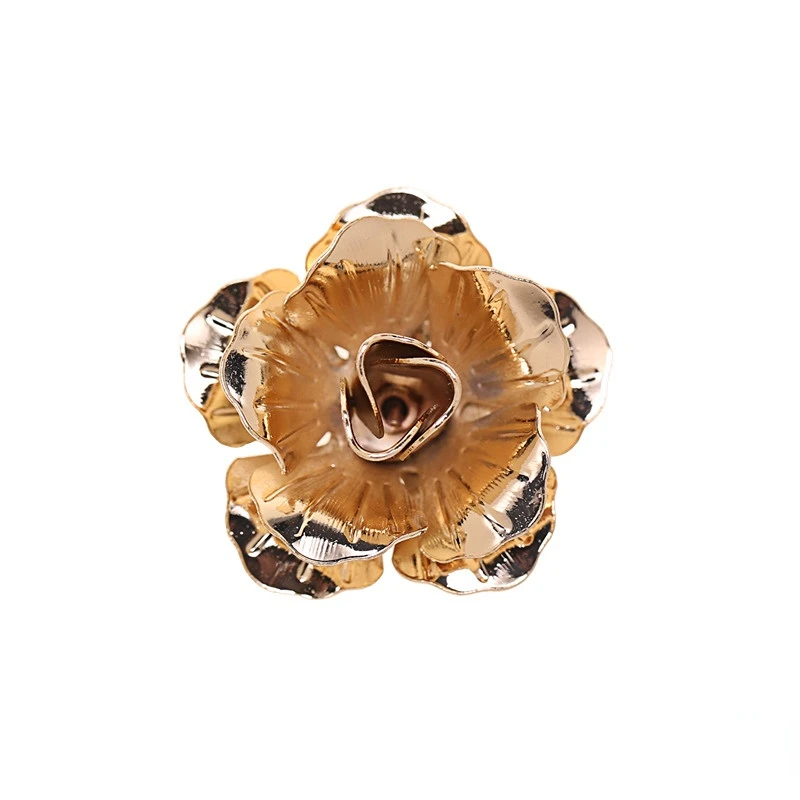

Korean Fashion Metal Rose Flower Brooches for Women and Men Fixed Clothing Collar Pins Wedding Party Corsage Jewelry Accessories