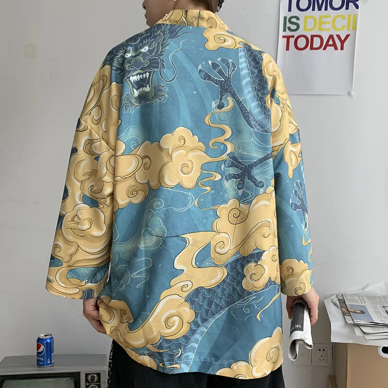 

men Chinese shirt geisha new arrival Japanese street clothing harajuku kimono