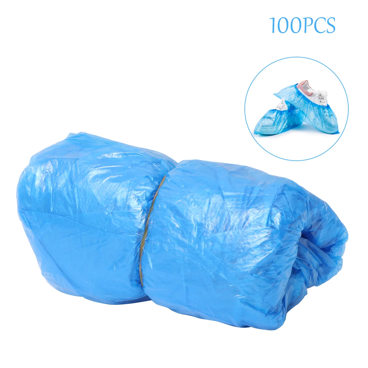 

100pcs Shoe Covers Anti Booties Cover Protector Floor Carpet Cleaning Overshoes For Home Workplace Period ( Blue )