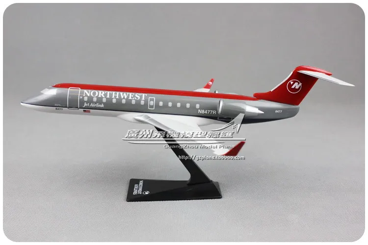 

28cm USA Air Northwest Airlines NWA Jet Airlink CRJ-200 1:100 Scale Assmebling Airplane Model Assembled Model Plane DIY Aircraft