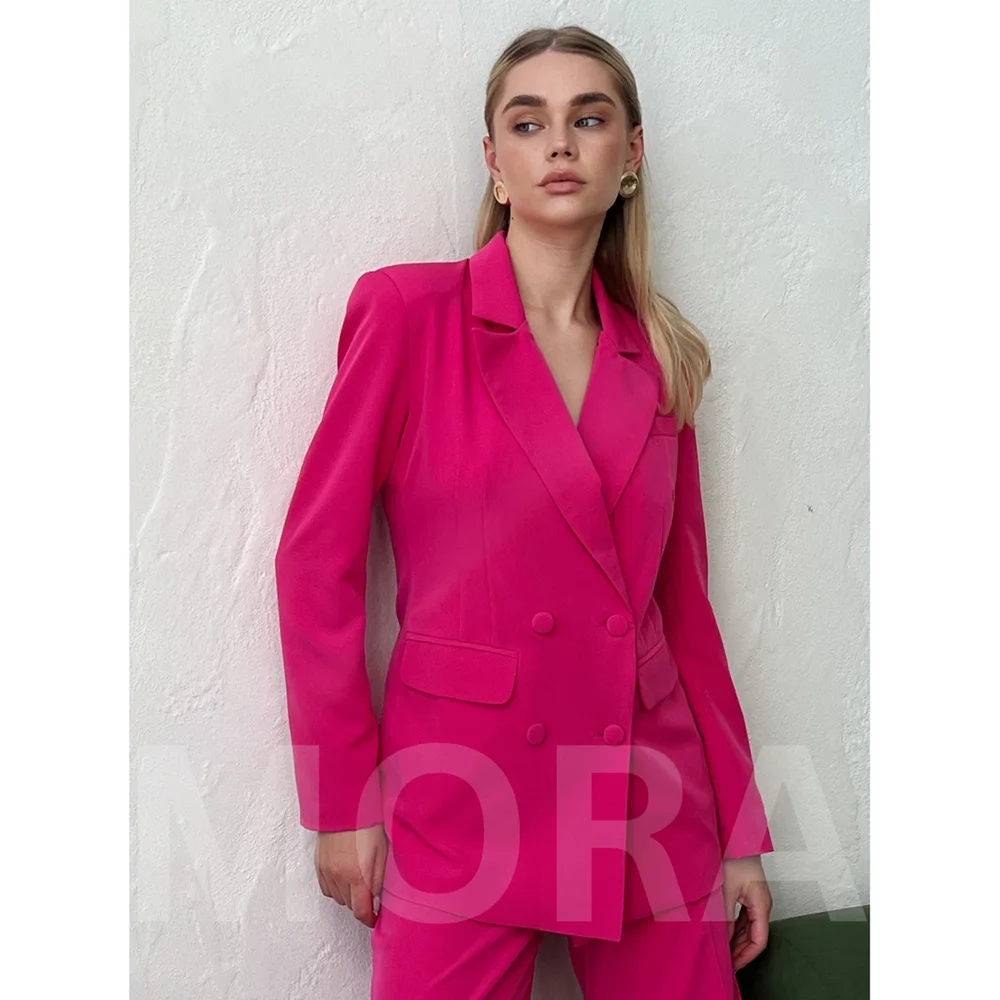 Комплекты брюк из 2 предметов модные двубортные смокинги с лацканами для