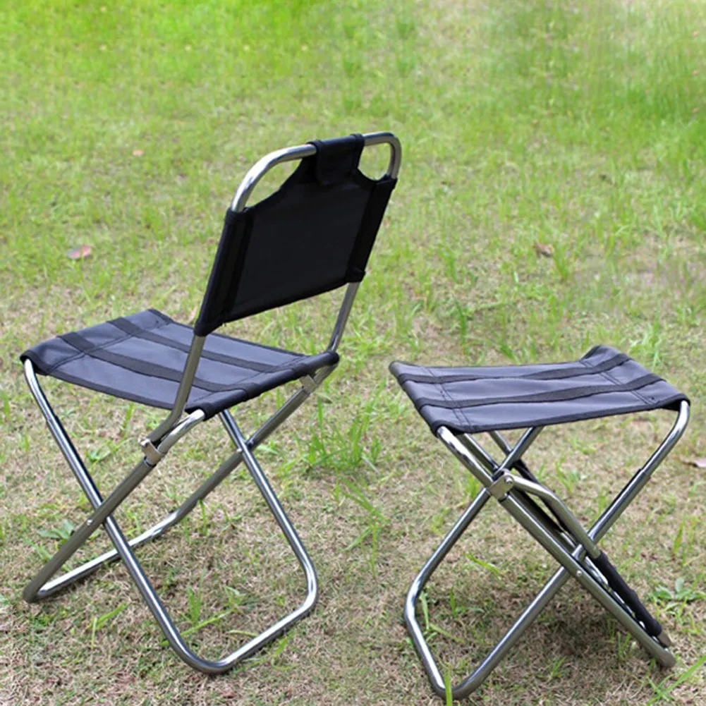 

Outdoor Fishing Chair Folding Portable Stool Camping Aluminum Alloy Hiking Seat Travels Lazyback Picnic Chair Household Product