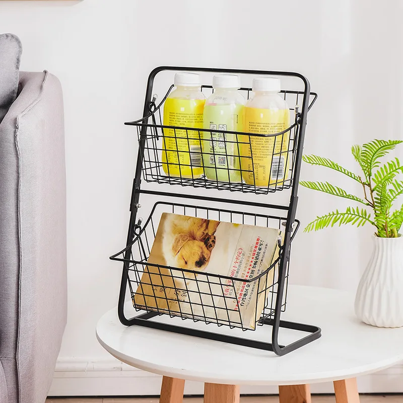 

Household Vegetables Spice Rack Multi-layer Floor Storage Items Seam Placed Storage Shelves Stable Load-bearing Fruit Basket
