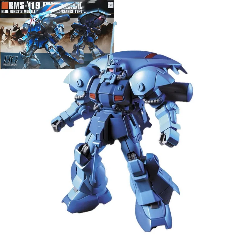 

Bandai Original Gundam Assembled Model HGUC 1/144 RMS-119 Ewac Zack Gunpla Action Anime Figure Mobile Suit Gift NEW For Children