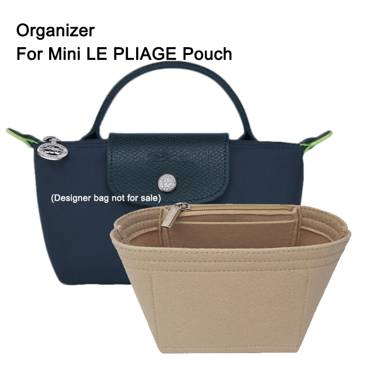 

Felt Purse Insert Bag Organizer Fit Womens Luxury Handbags Inner Shaper Divider Linner For Longchamp Mini LE PLIAGE Pouch Bag