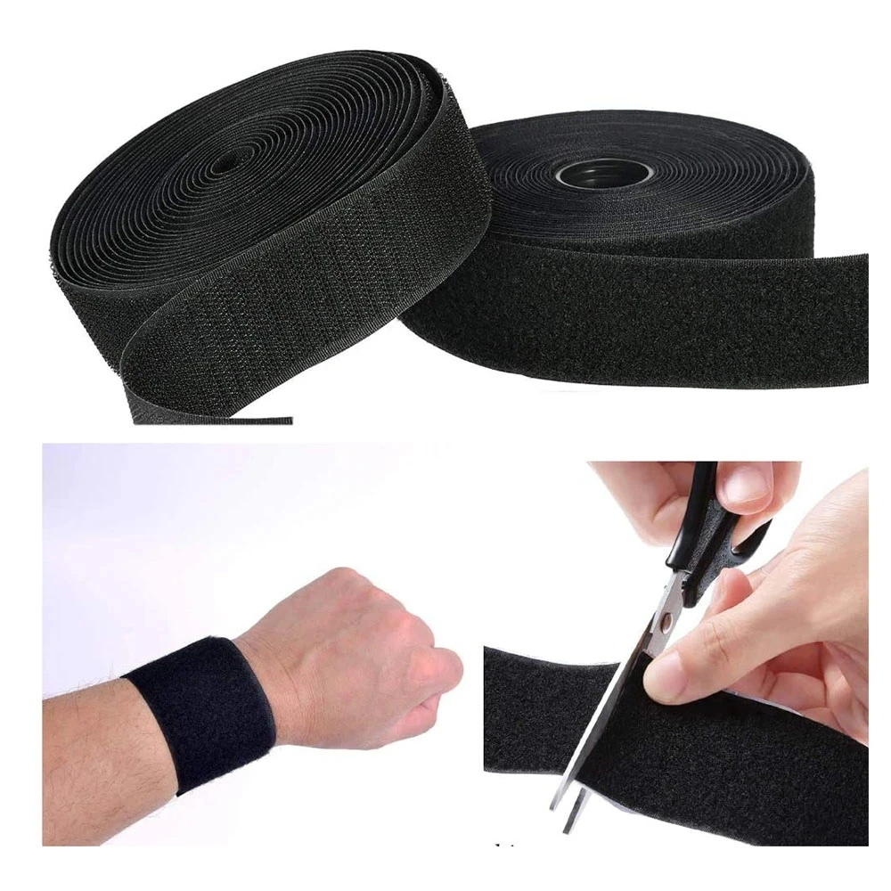 

1Pair 5Meter Sew on Hook And Loop Tape Non-Adhesive Fastener Tape Back Nylon Strips Cable Shoe Fabric Fastener Sewing Accessory