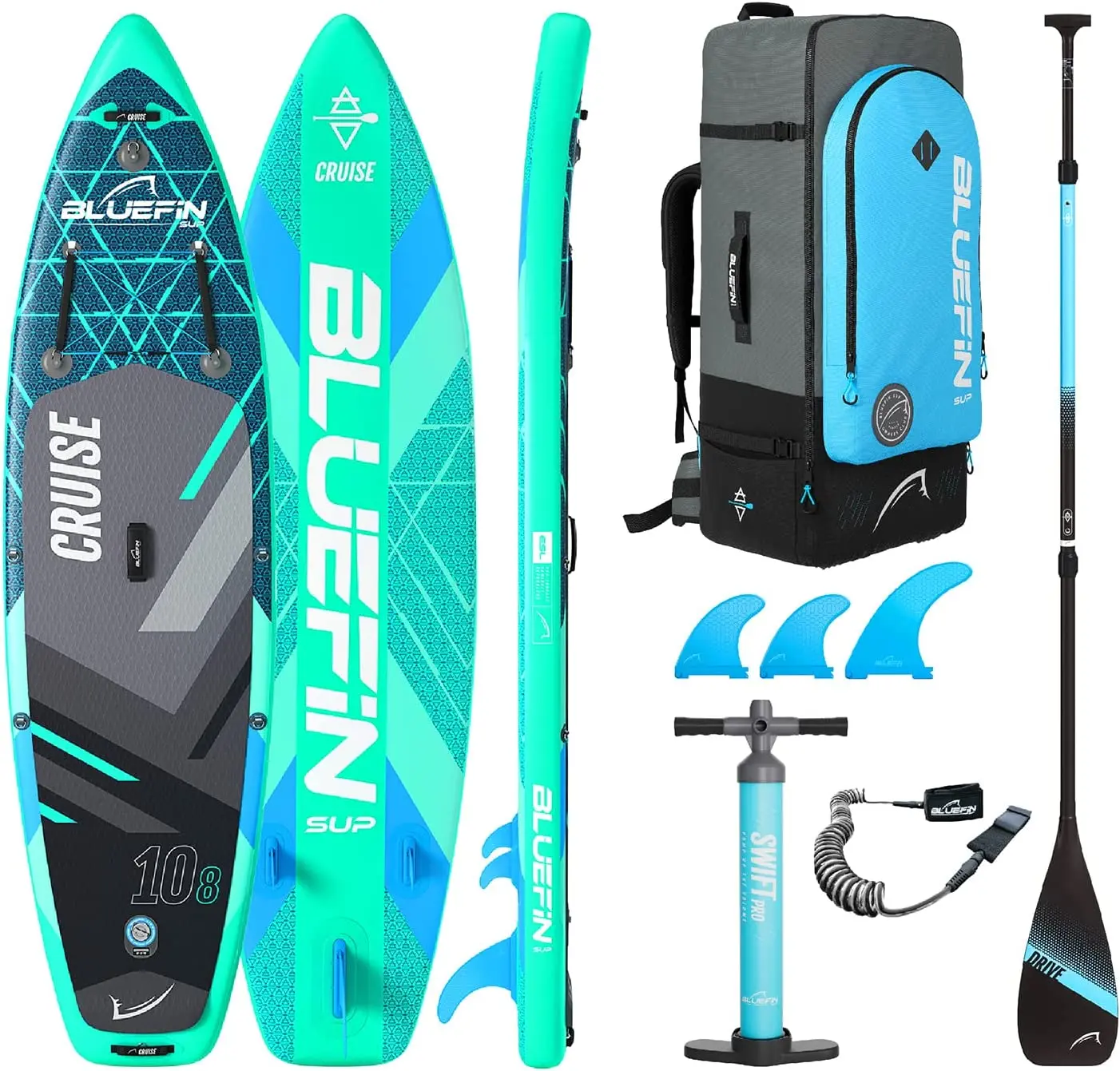 

Bluefin sup круиз 10'8 надувная весла для макраме | SUP-доска для взрослых | sup-доска | Портативная и непромокапосылка пакет для весла | Включая