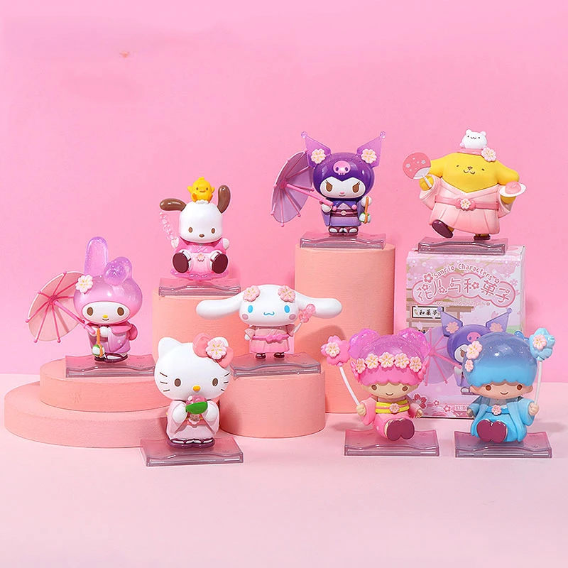 Hellokittay персонажи фотография цветы фрукты кукла коллекция Милая Kuromi Cinnamoroll Melody