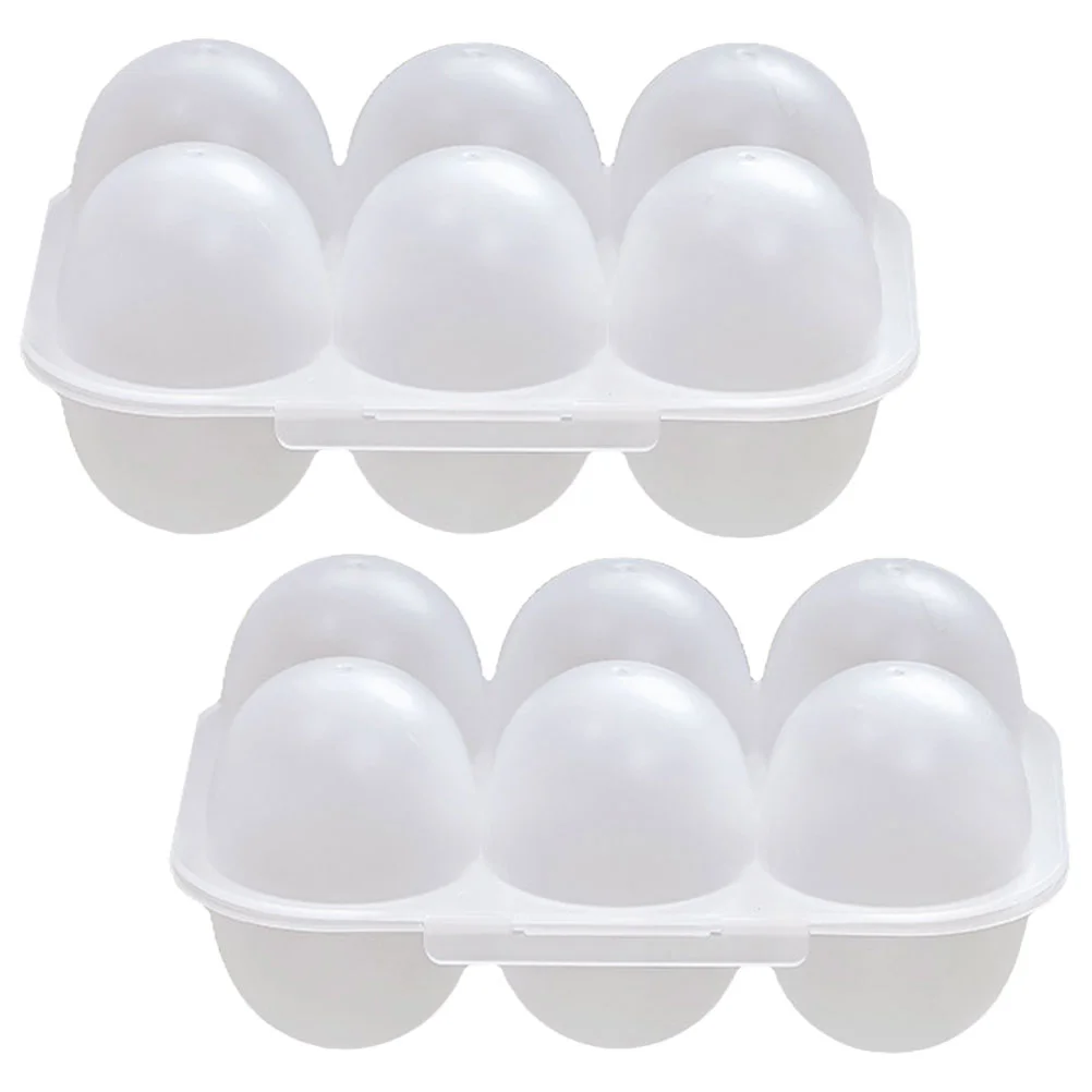 

2 Pcs Egg Preservation Box Portable Travel Refrigerator Pp Plastic Bin Organizer