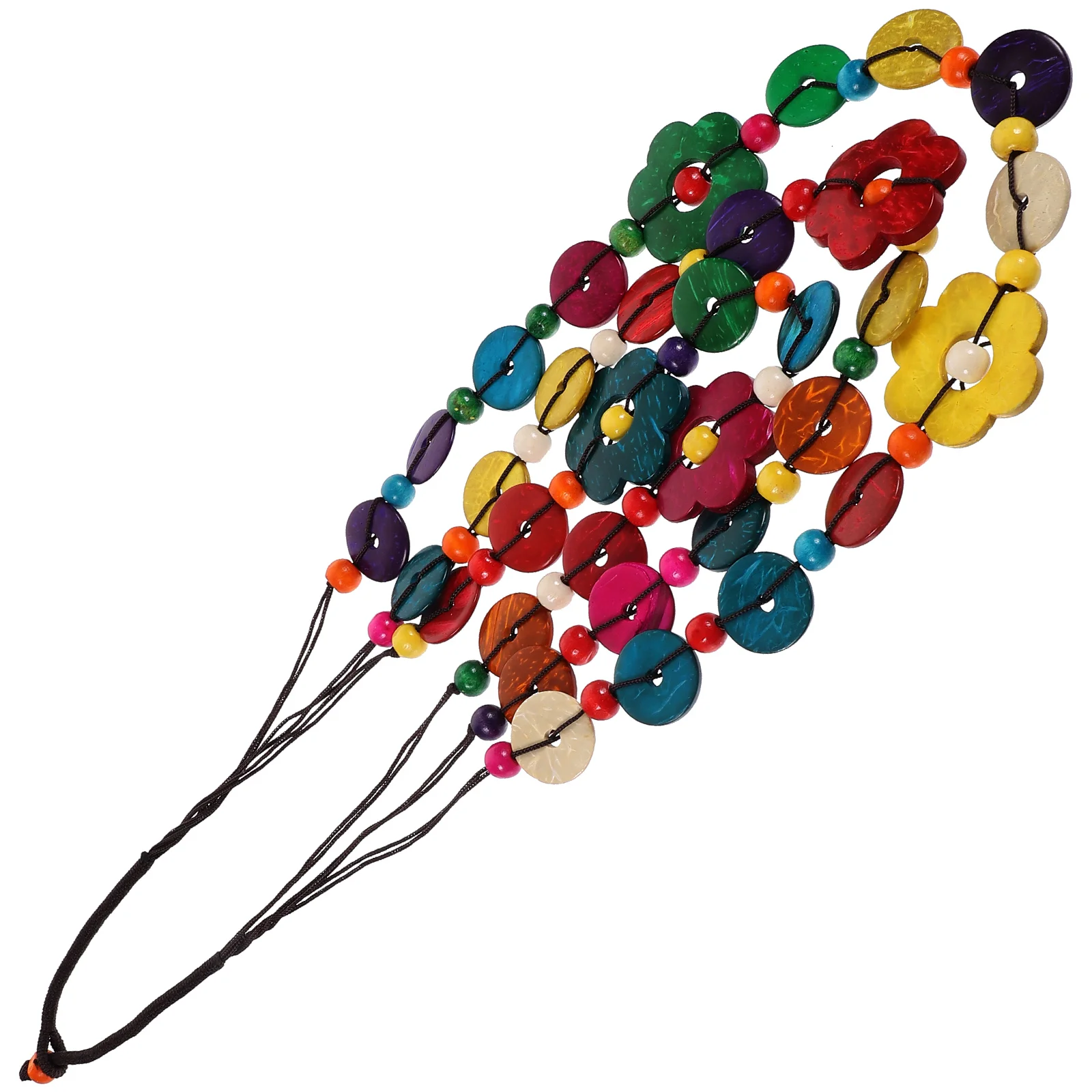 

Bohemia Style Necklace Vintage Necklace Woven Beaded Bracelet Round and Floral Shell Necklace Articles of bar homemade brewing