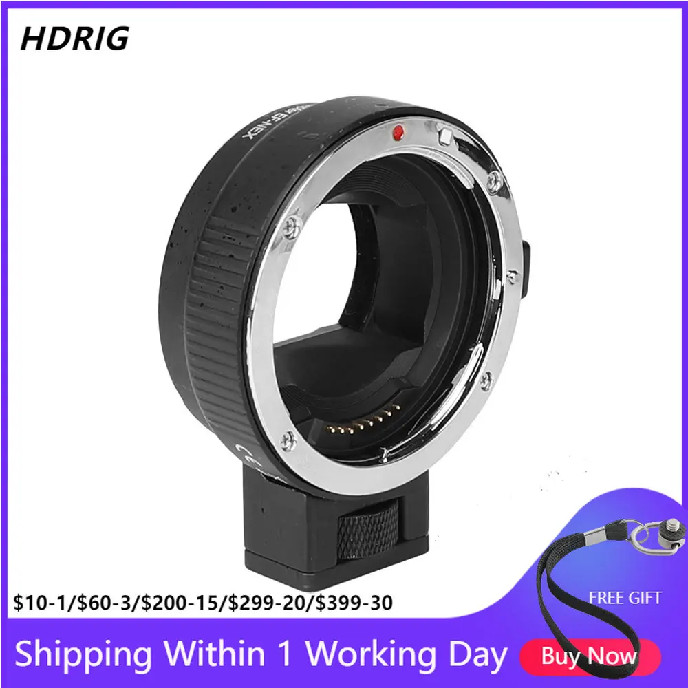 

HDRiG EF-NEXII Auto Focus AF Lens Adapter Ring Anti-Shake for Canon EF EF-S Lens to use for Sony NEX E Mount Camera Full Frame