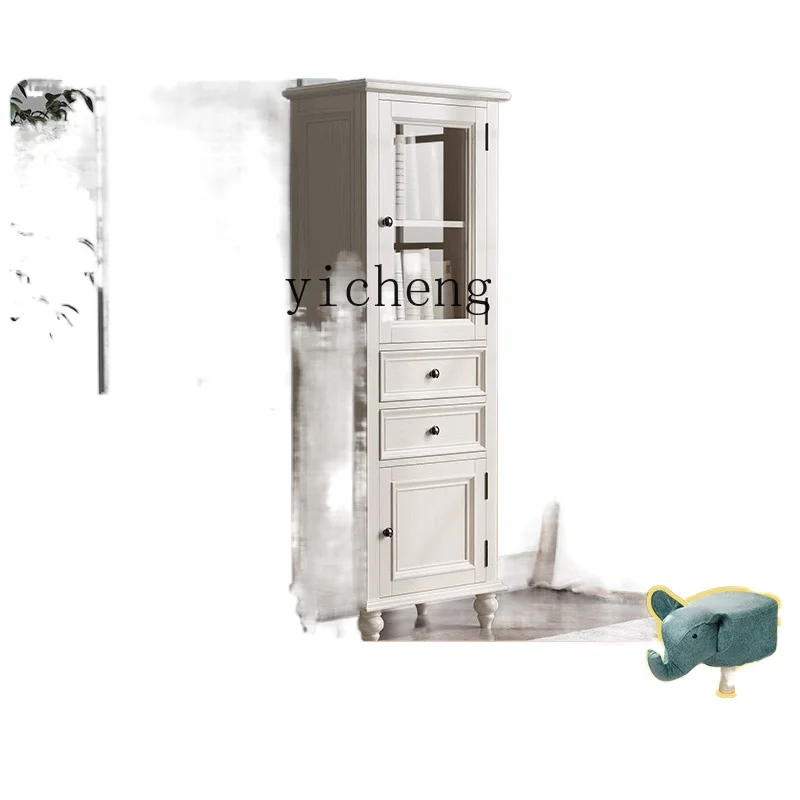 

XL Solid Wood Wine Cabinet Single Door Glass Door Sideboard Cabinet TV Side Cabinet Wall Locker