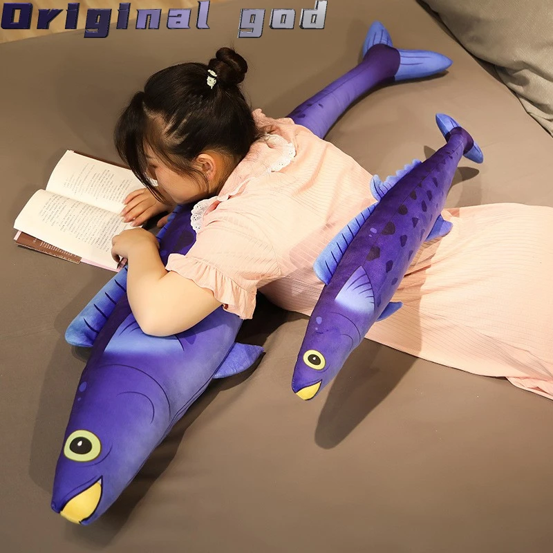 

Genshin Impact The Original God Plush Toys Cos Title Zhuhai King Salted Fish Sword Toy Cosplay Game Plush Doll Toys For Children