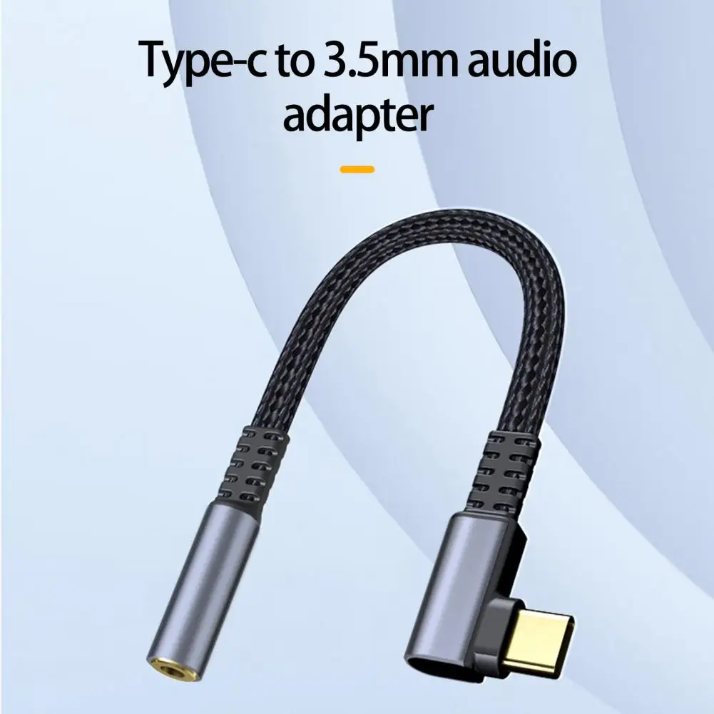 

Audio Jack Adapter Durable Stable Output High Performance Straight/Elbow Headphone Adapter for Phone