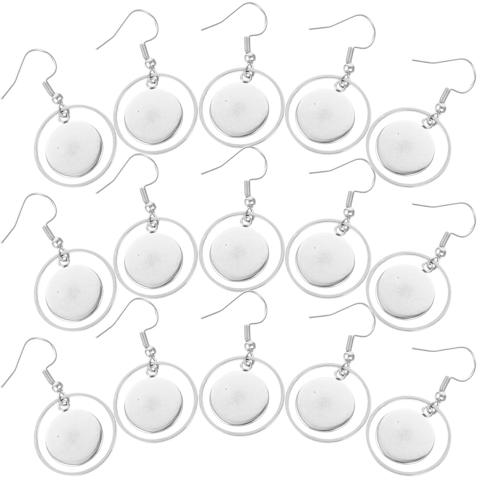 

20pcs Bezel Base Earring DIY Metal Pendant Earring Blank Base Pendant Blank Metal Trays Earring Hooks