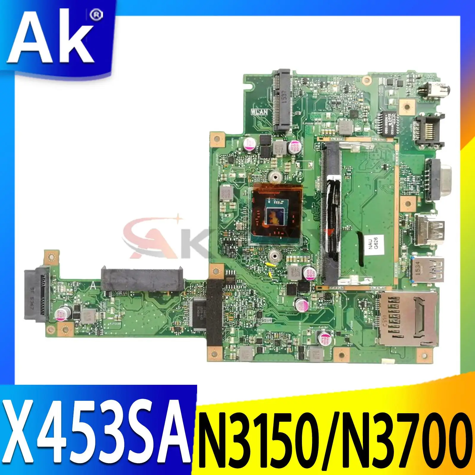 

X453SA With N3050/N3150/N3700 CPU Mainboard For Asus X453SA X453S X453 F453S X403S X403SA Laptop Motherboard 100% Tested OK Used