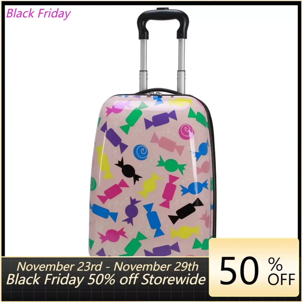 

Suitcase Kids18" Hardside Carry on Kids Luggage, Candy