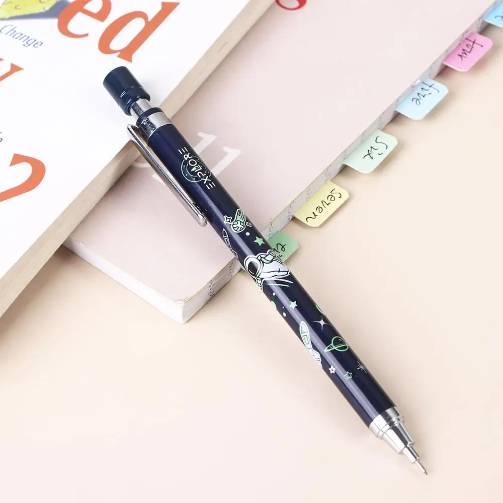 

School Supplies 0.5mm Eraser Top Student Astronaut Propelling Pencil Automatic Pencils Mechanical Pencil Movable Pencil