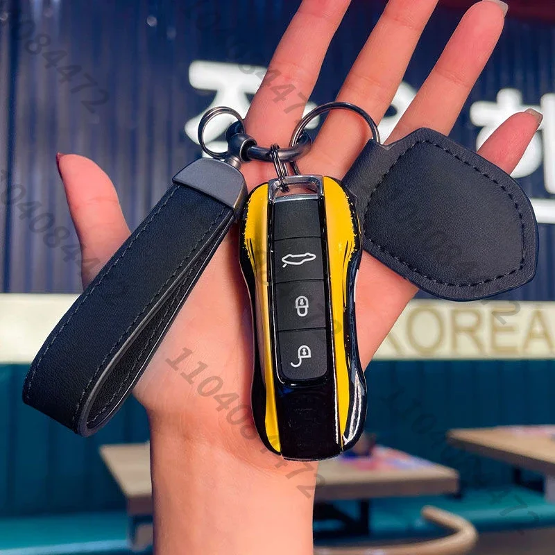 Чехол для дистанционного ключа В гоночном стиле чехол подходит Porsche Cayenne Panamera Cayman