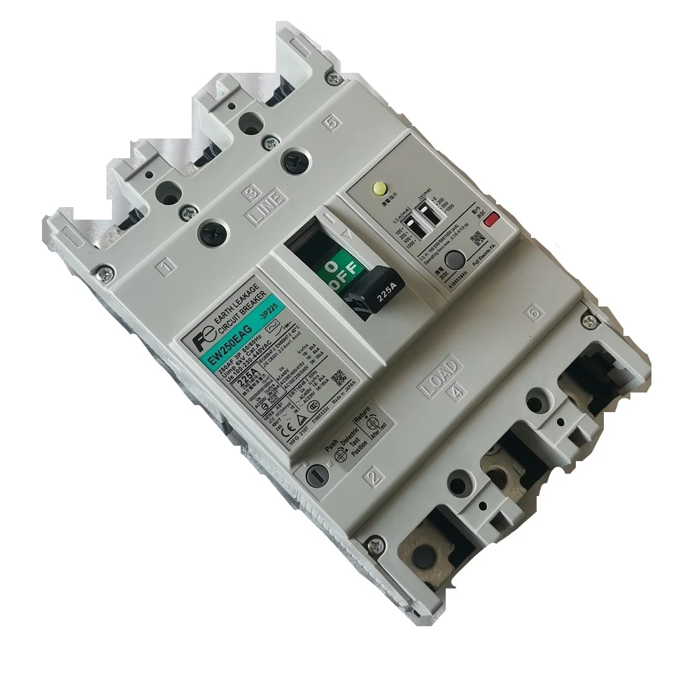 

3-Phase 3-Line Earth Leakage Circuit Breaker EW250EAG 3P 225A 100/200/500/1000mA
