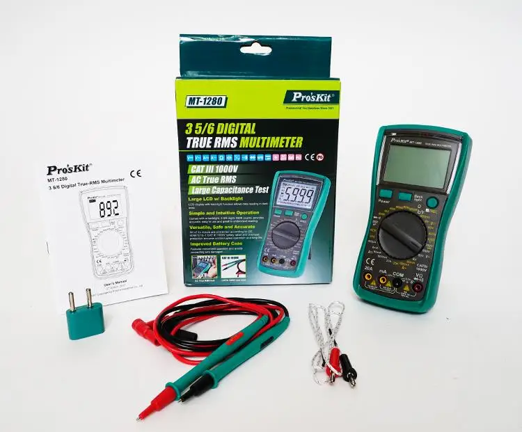 Pro'skit MT-1280D 3 5/6 true RMS Цифровой дисплей с настоящей эффективной стоимостью