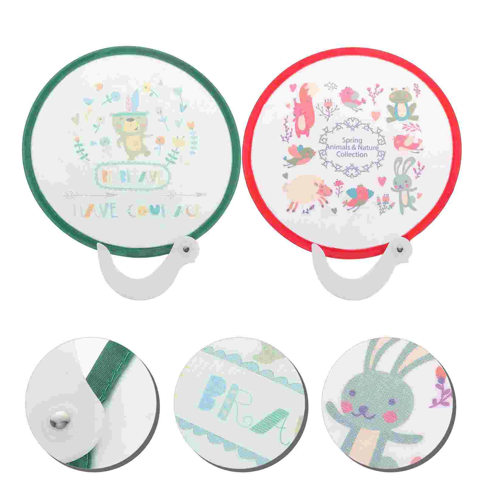 

4 Pcs Folding Fan Hand Held Fans Lovely Foldable Fan Vintage Wedding Party Decoration Collapsible Fan Steel Wire Purse Fan Child