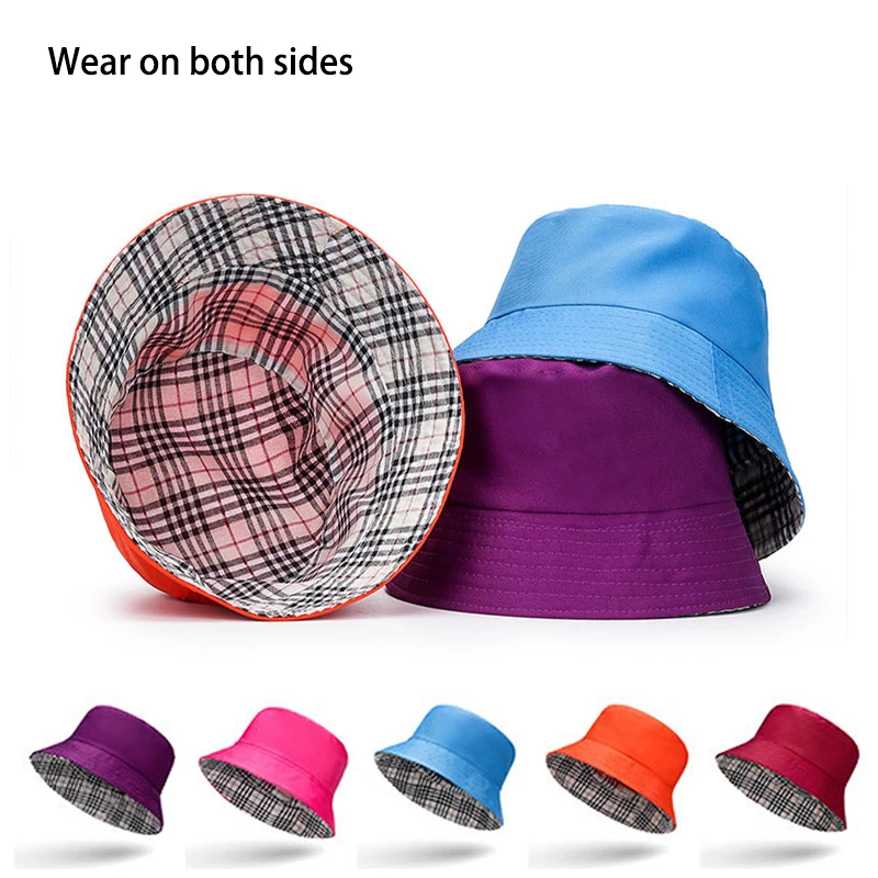 

Wear On Both Sides Bucket Cap For Women Man Classic Summer Fisherman Caps Teen Outdoor Sport Fishing Hat Girl Boy Bob Panama Hat