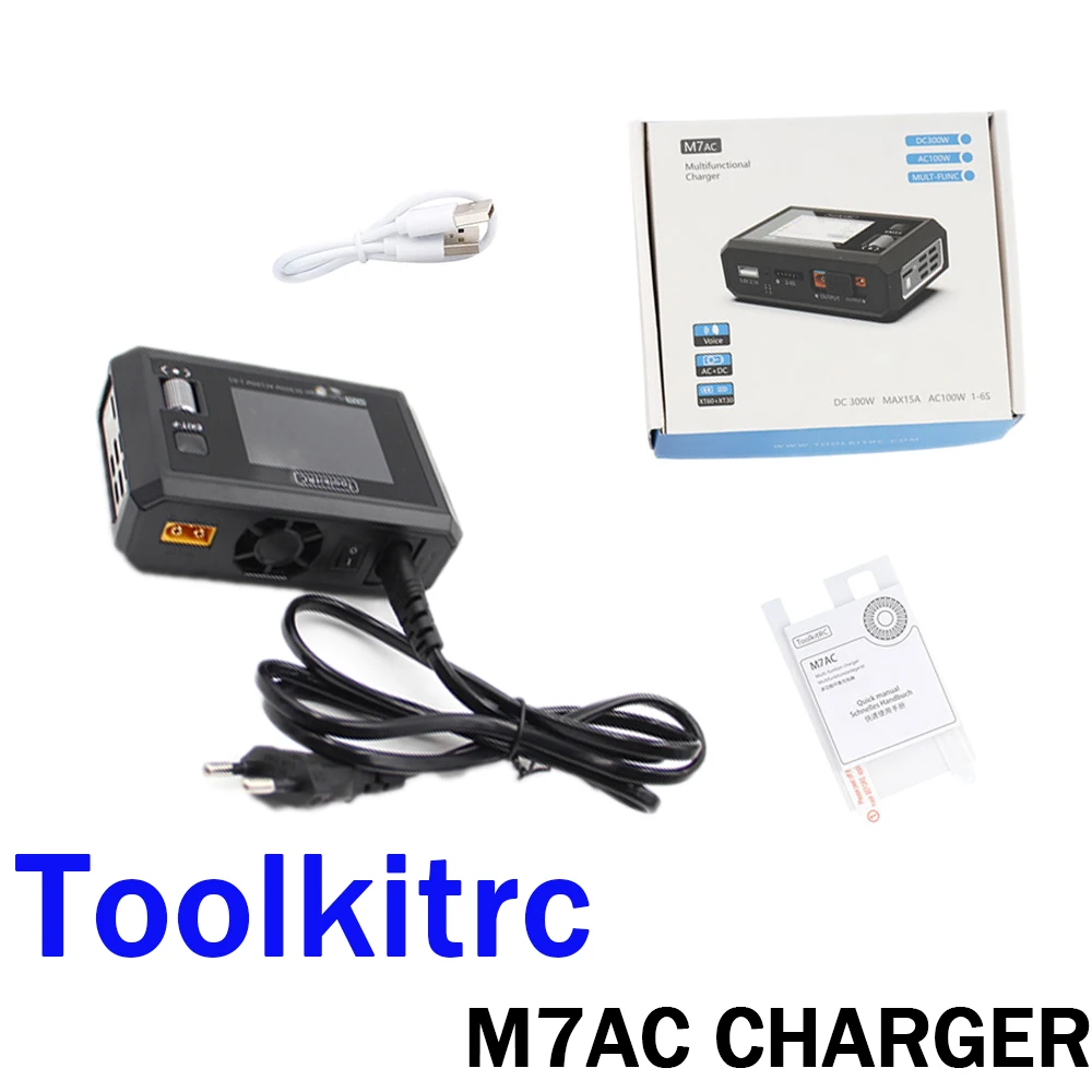 

ToolkitRC M7AC 100 Вт AC/300 Вт DC вход XT60 XT30 Выход Многофункциональный Suppot двойное умное зарядное устройство Тестер сигнала зарядка дрона