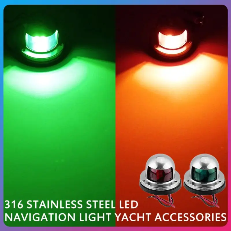 

Переносные боковые фонари для морской лодки, навигационные огни, универсальные Прочные Зеленые и красные сигнальные огни для плавания, светодиодные ходовые огни 12 В