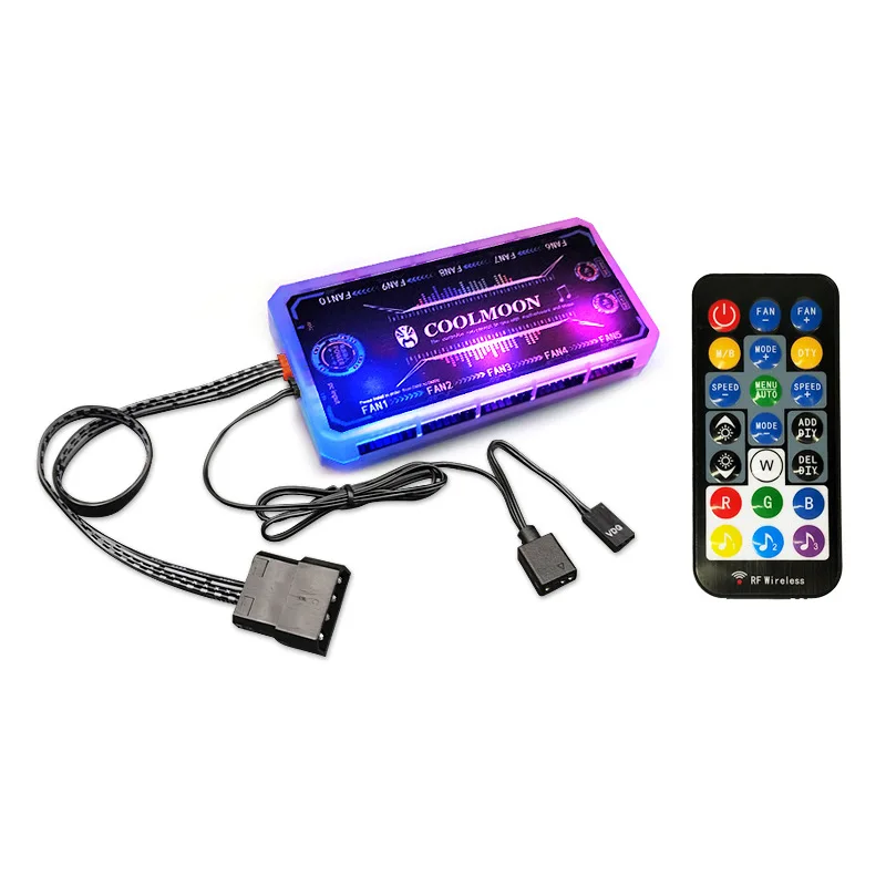 Компьютерный Вентилятор для управления освещением 5 В 3-контактный RGB вентилятор