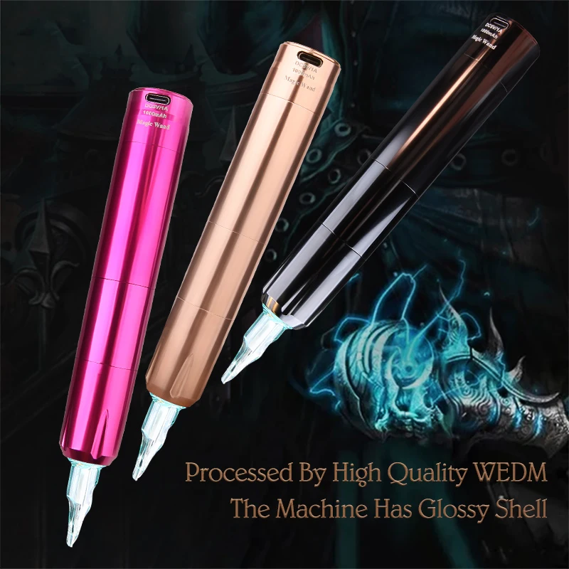 Professional Wireless Tattoo Pen Tattoo Kit With Power Supply Rechargeable Rotary Pen For Permanent Makeup Machine Type-C Port