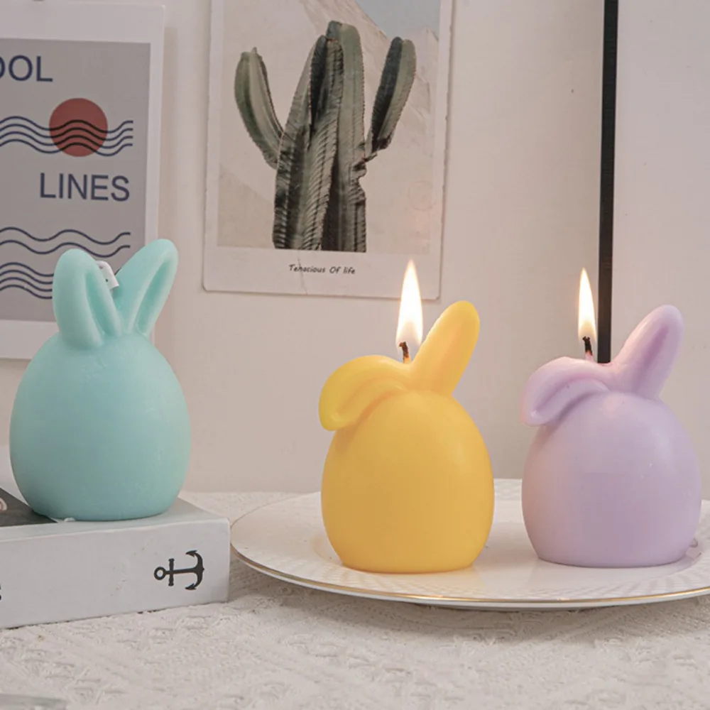 Складная силиконовая форма в виде ушей кролика мыла смолы с кристаллами милые