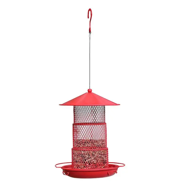 

Bird Feeder For Wild Birds 3-Layer Spinning Wild Bird Feeder Rotating Metal Bird Feeders For Outside Hangings Squirrel-Proof